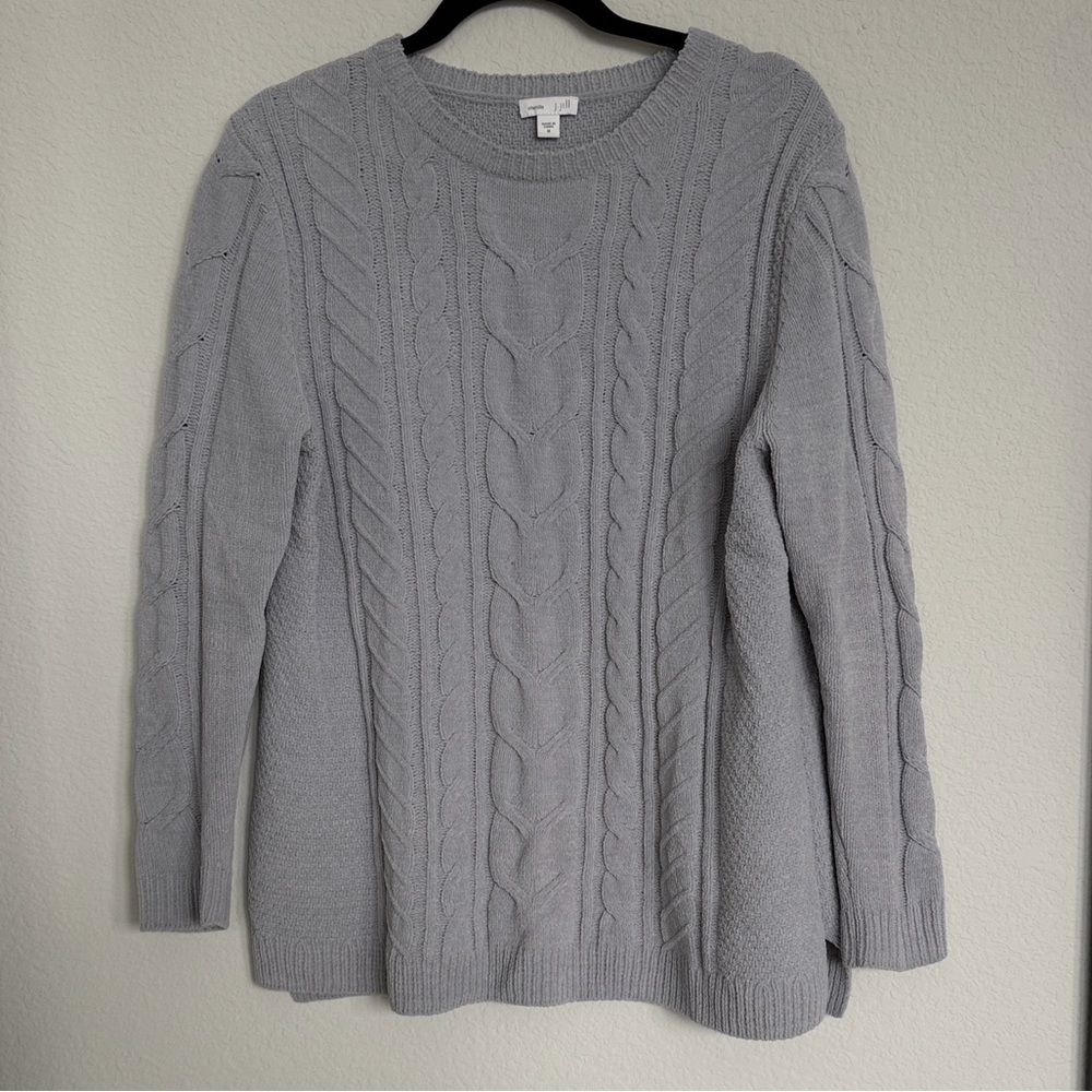 J Jill Soft Chenille Grey Sweater